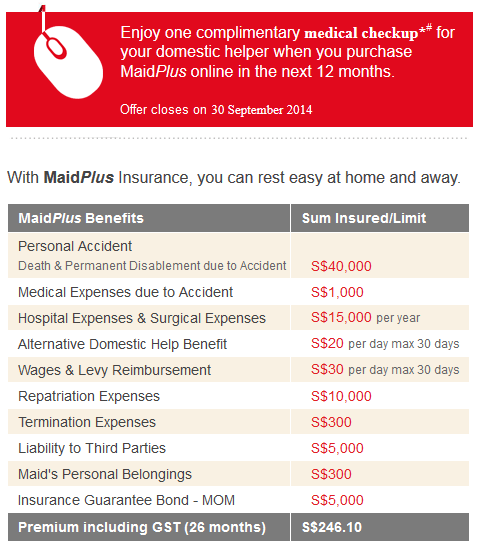 Maid Insurance - Complimentary